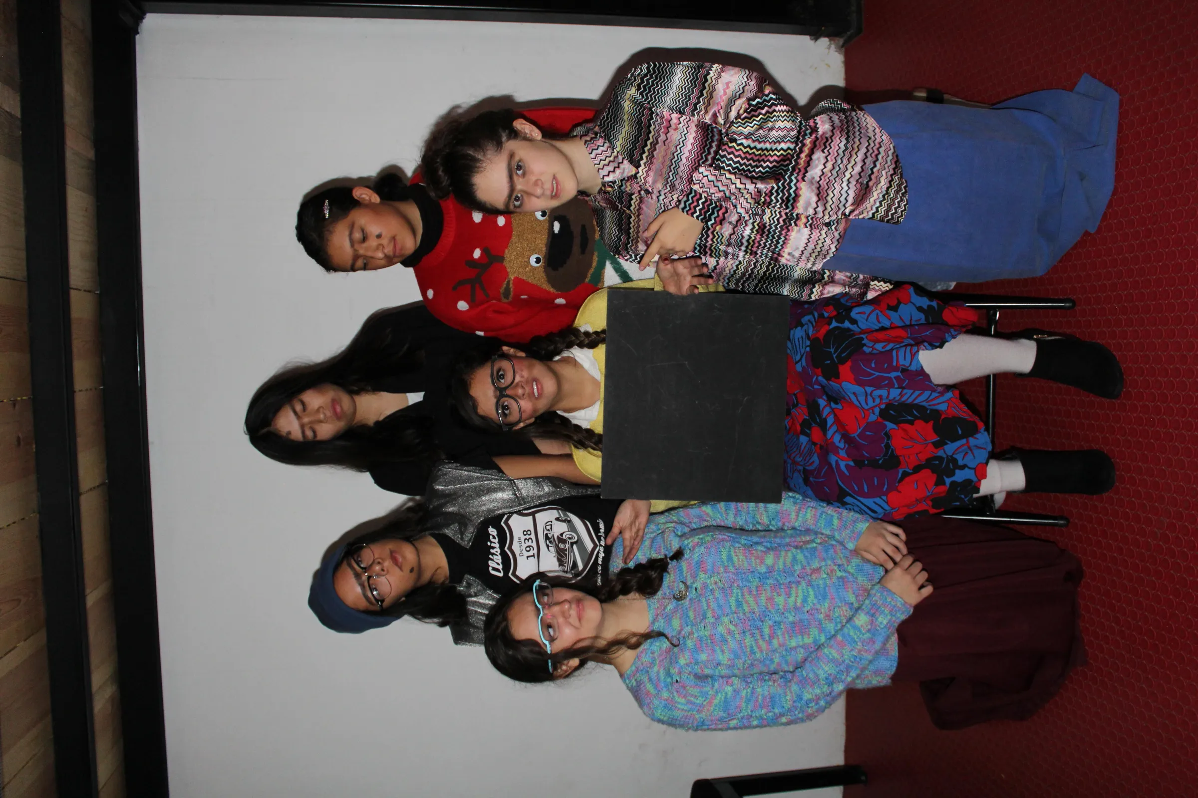 Ejercicio en el taller de teatro
